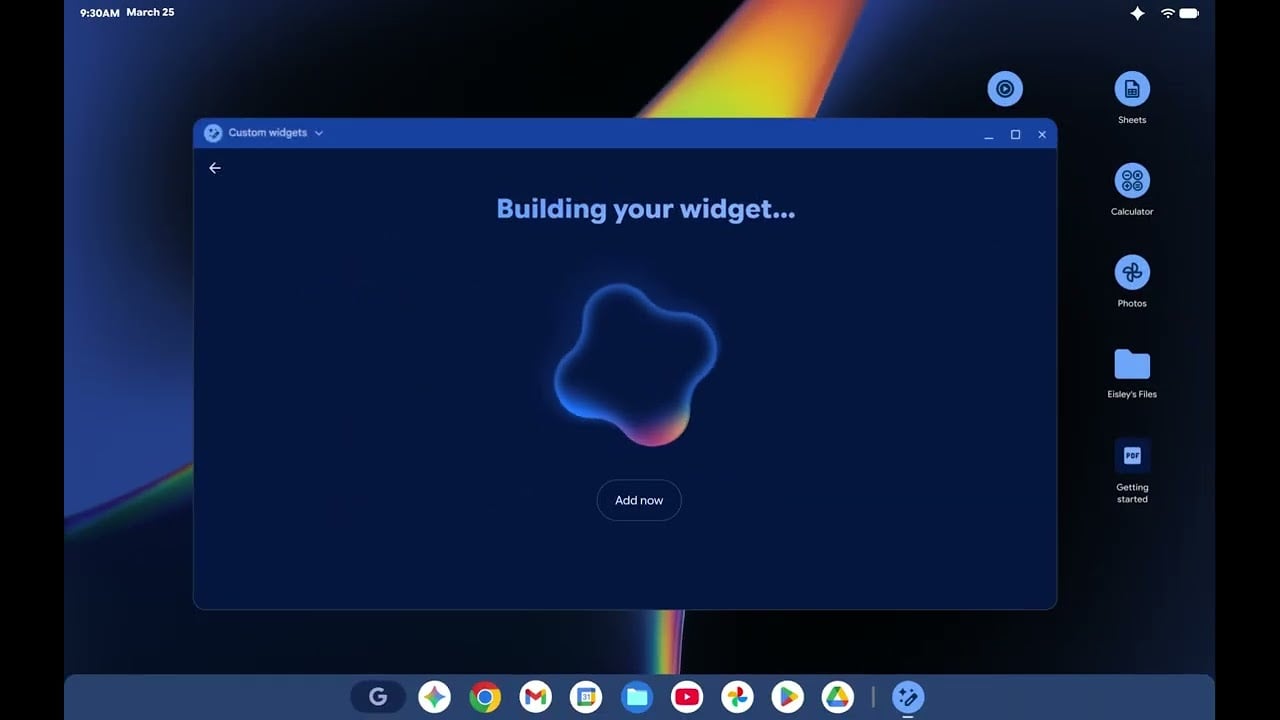 Googlebook: Create My Widget