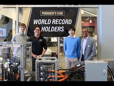 Purdue ECE students shatter Guinness World Record for Fastest Puzzle Cube-Solving Robot