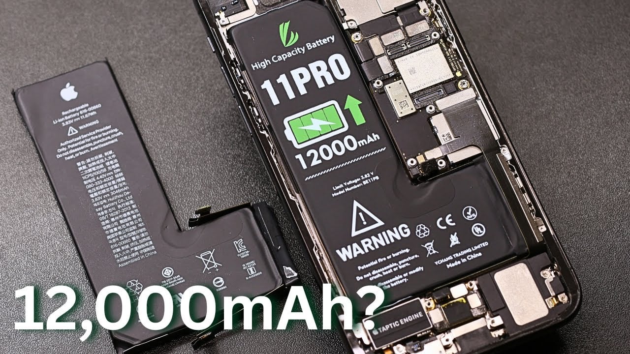 iPhone Pro 12,000 mAh Battery Upgrade & Test | iPhone Restoration