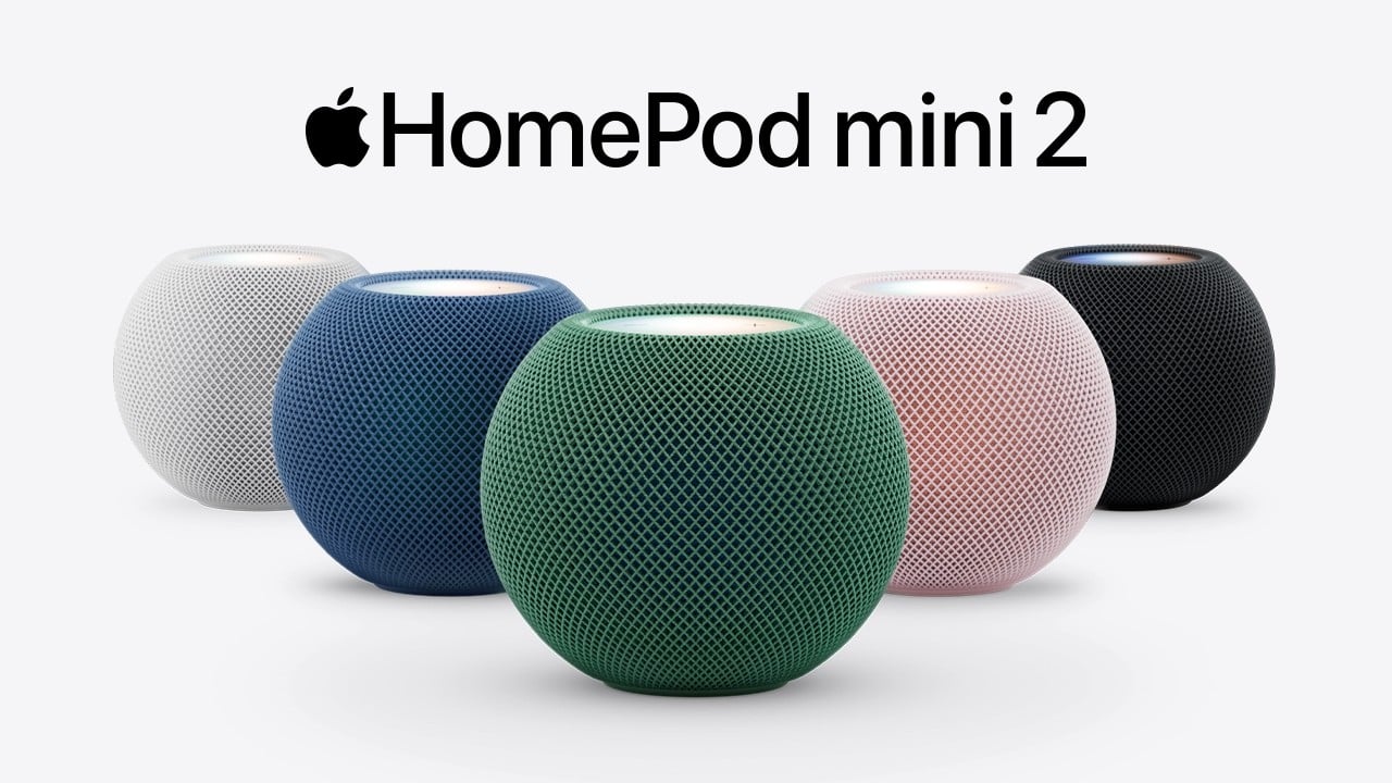 The new HomePod mini 2: Rich, room-filling sound in a compact design.