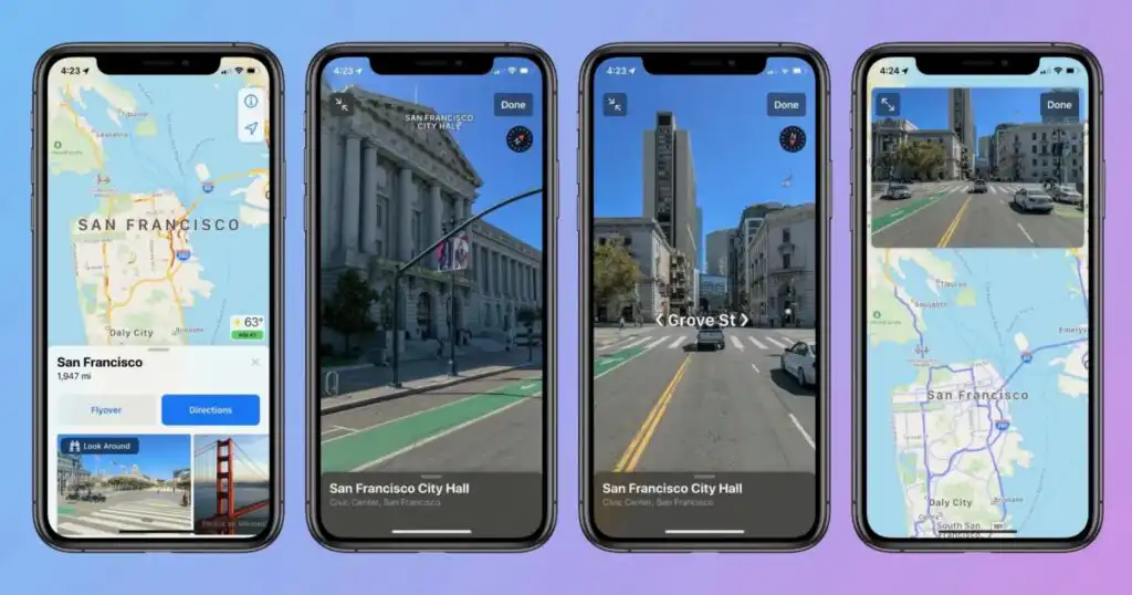 Funkcia Look Around v Apple Mapách na iPhone