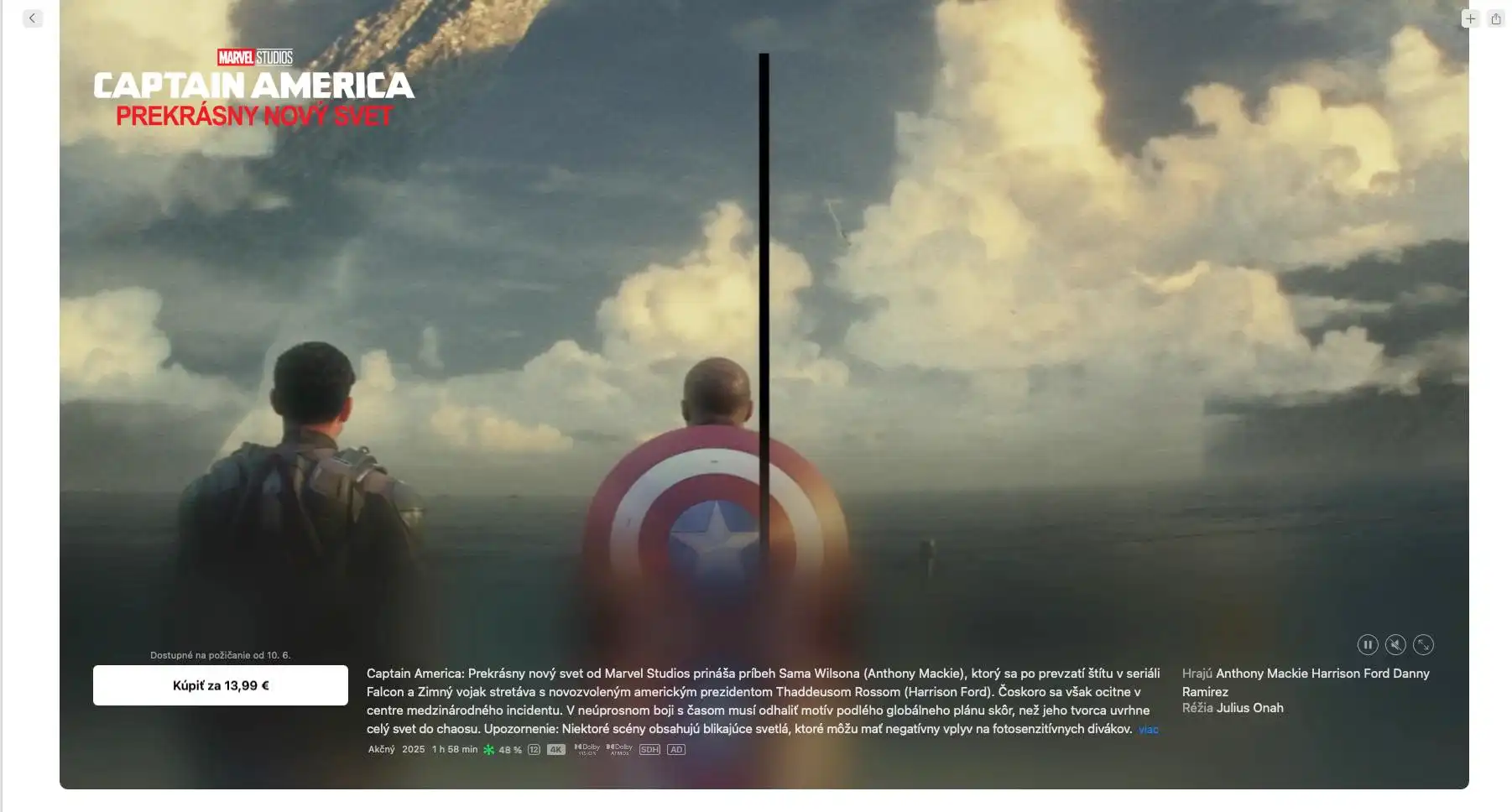 kapitán amerika 4 iTunes apple tv