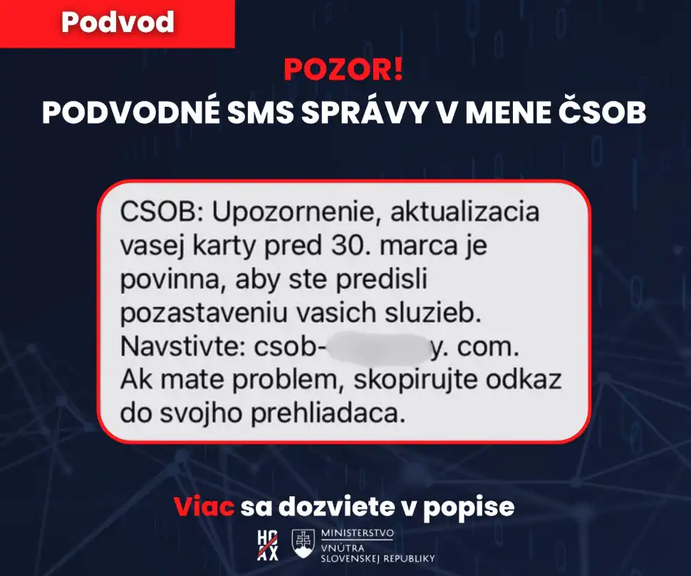 SMS podvod CSOB