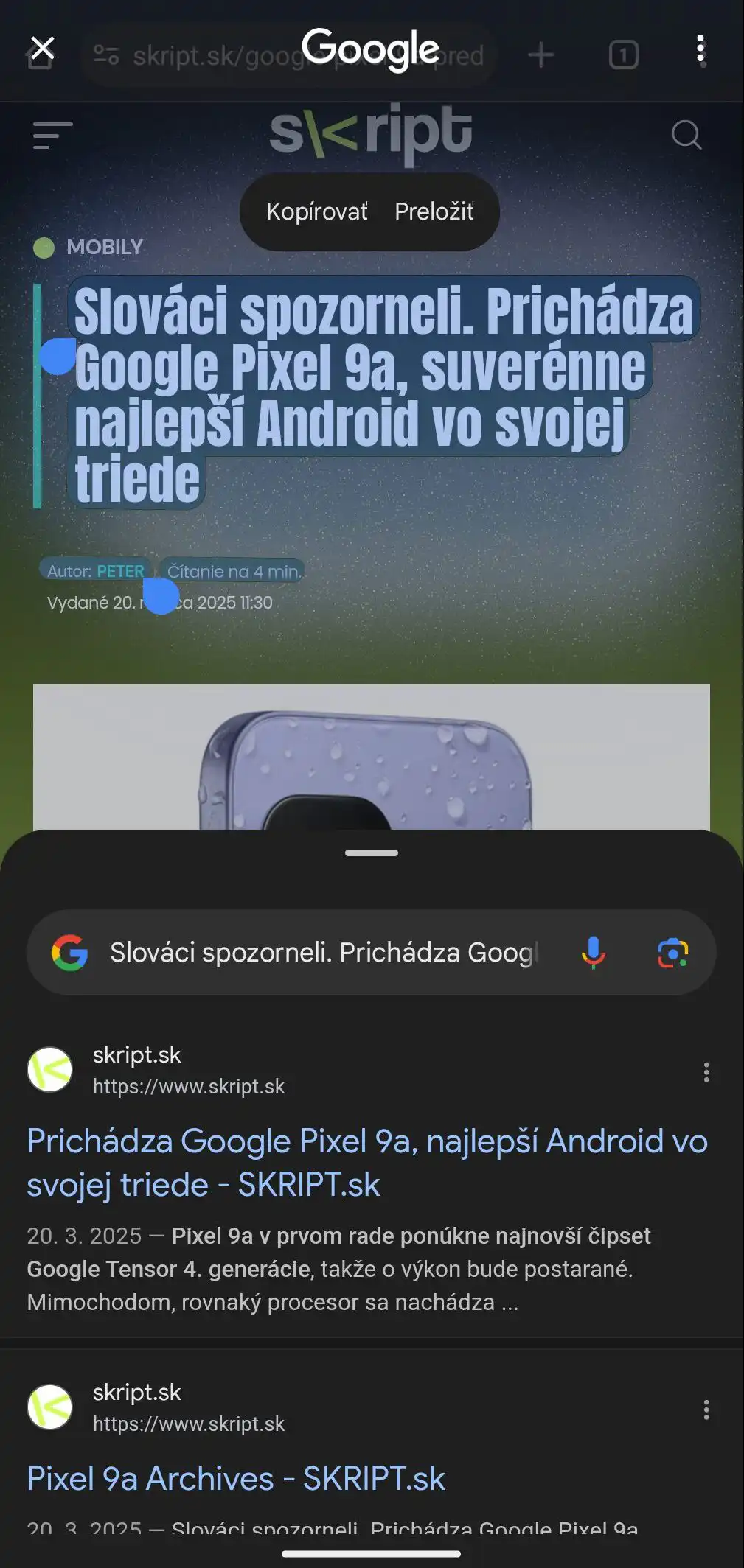 vyhľadávanie zakrúžkovaním