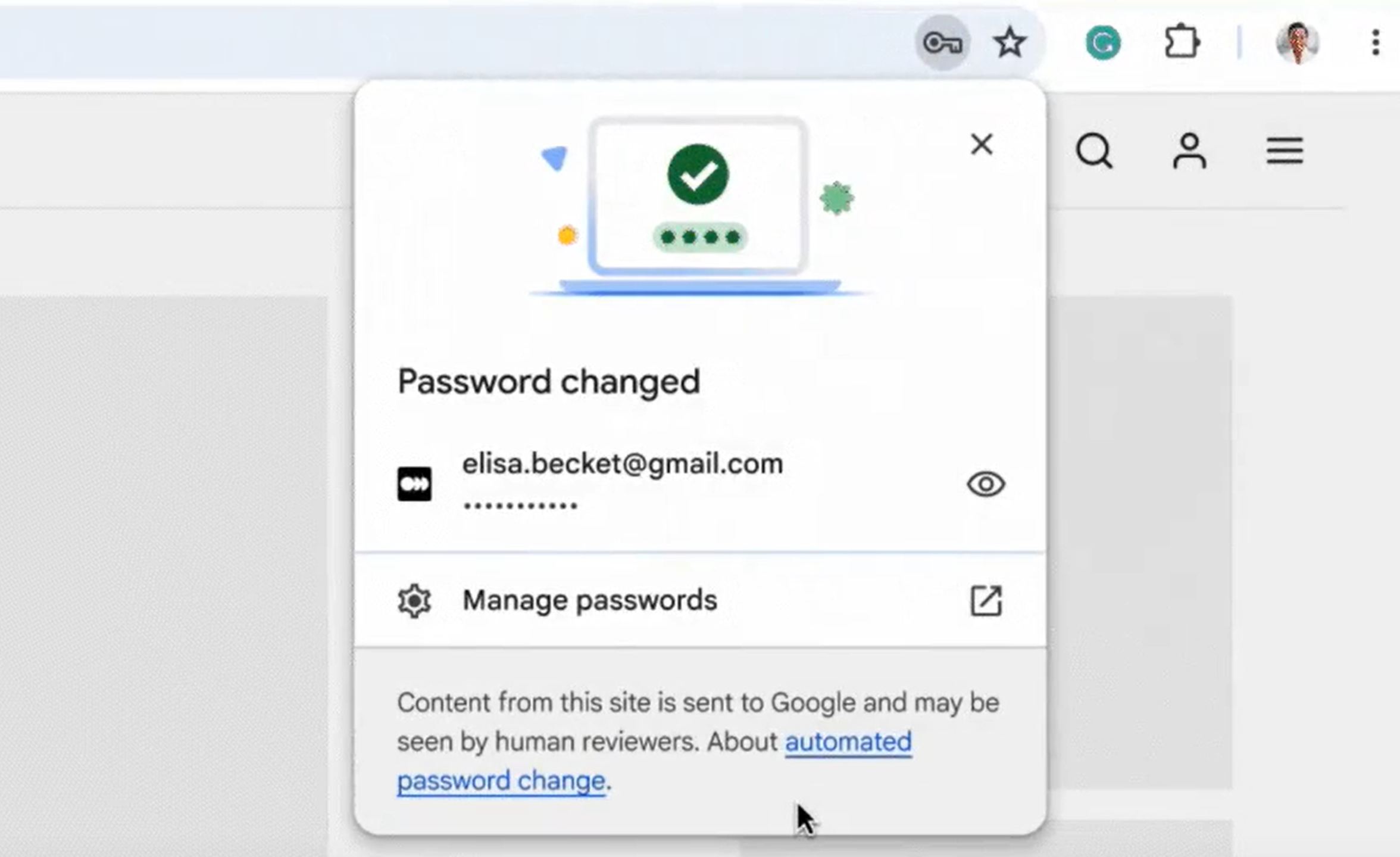 Chrome zmena hesla