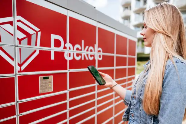 Výdajný box spoločnosti Packeta.