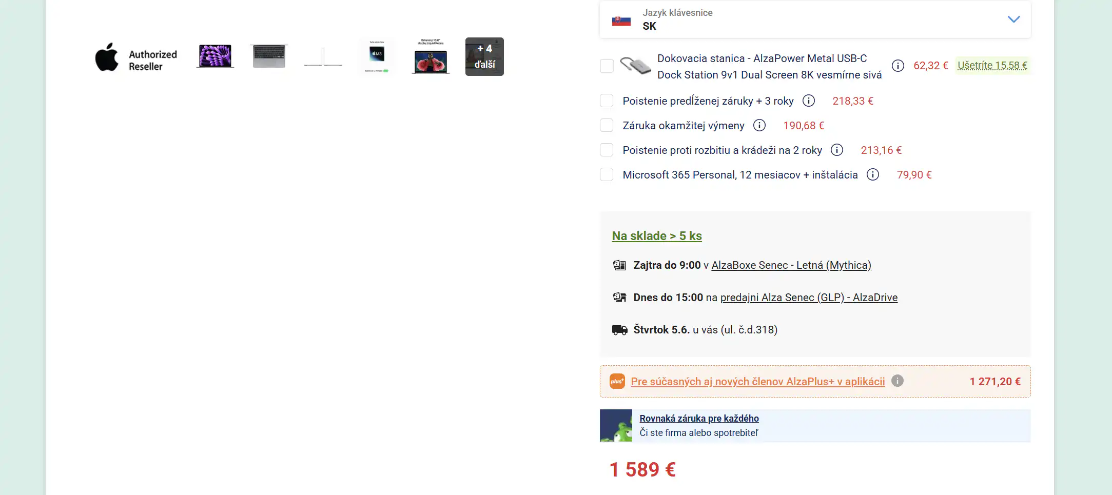 alza mnacbook air akcia