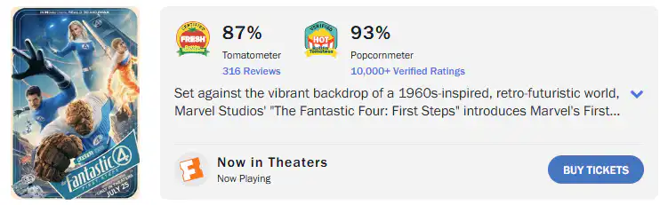 fantastická 4 rotten tomatoes