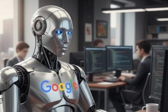 Vizualizácia AI robota.