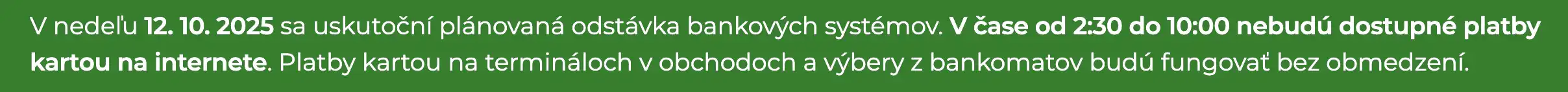 mbank vypadok sluzieb