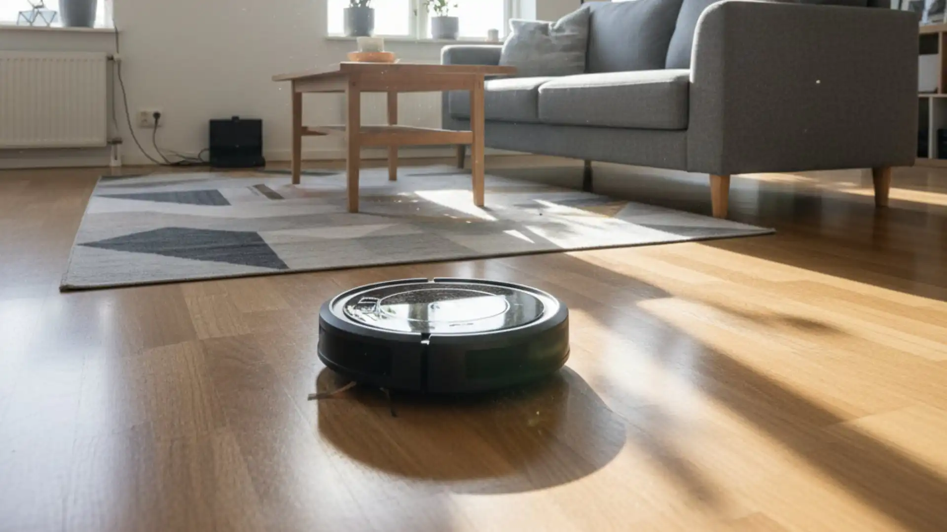 Vizualizácia robotického vysávača.