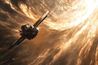 Vizualizácia sondy vo vesmíre