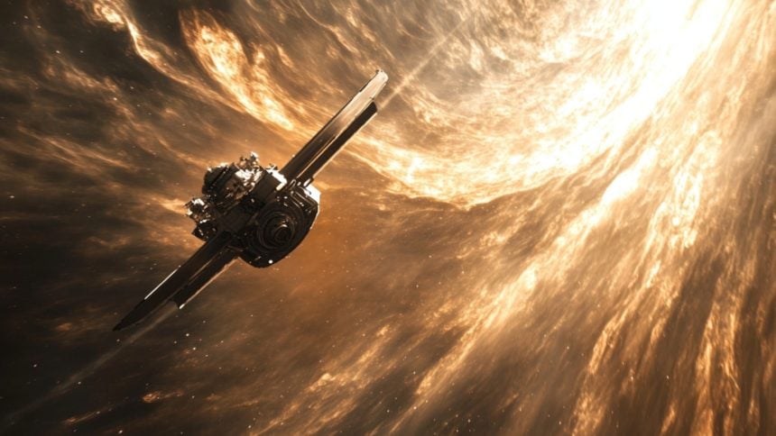 Vizualizácia sondy vo vesmíre