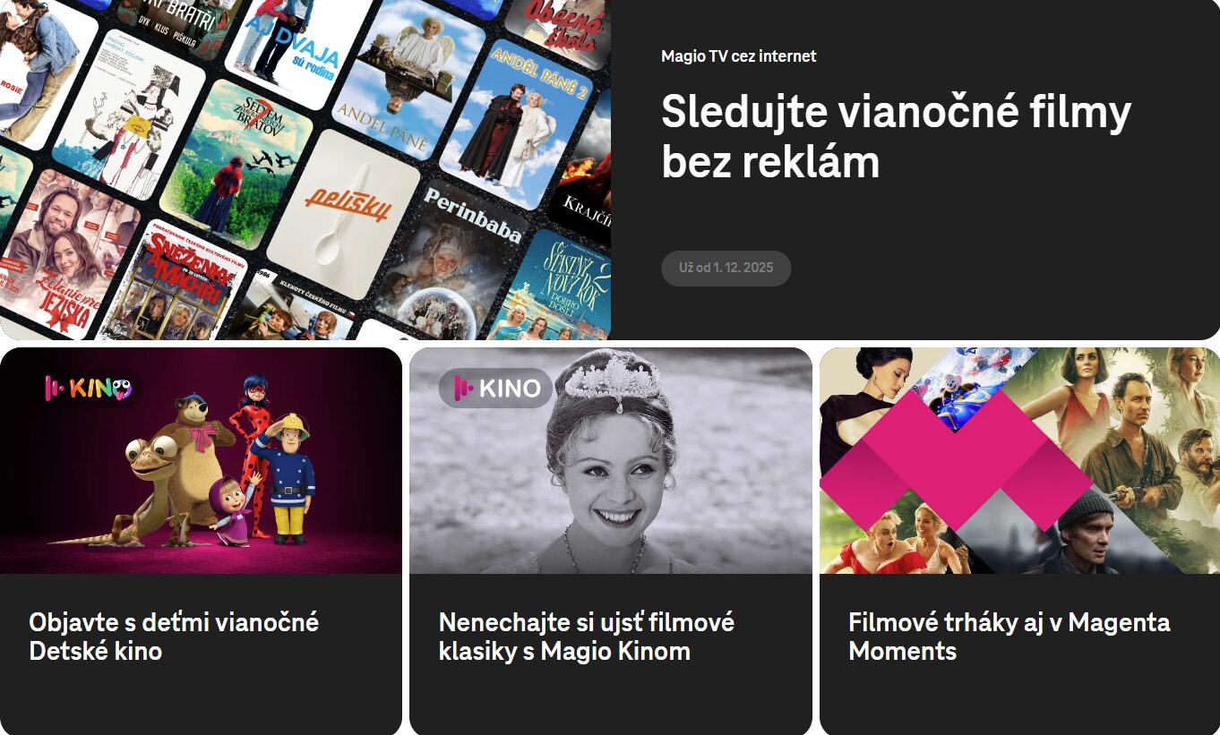 telekom vianočný ponuka magio tv