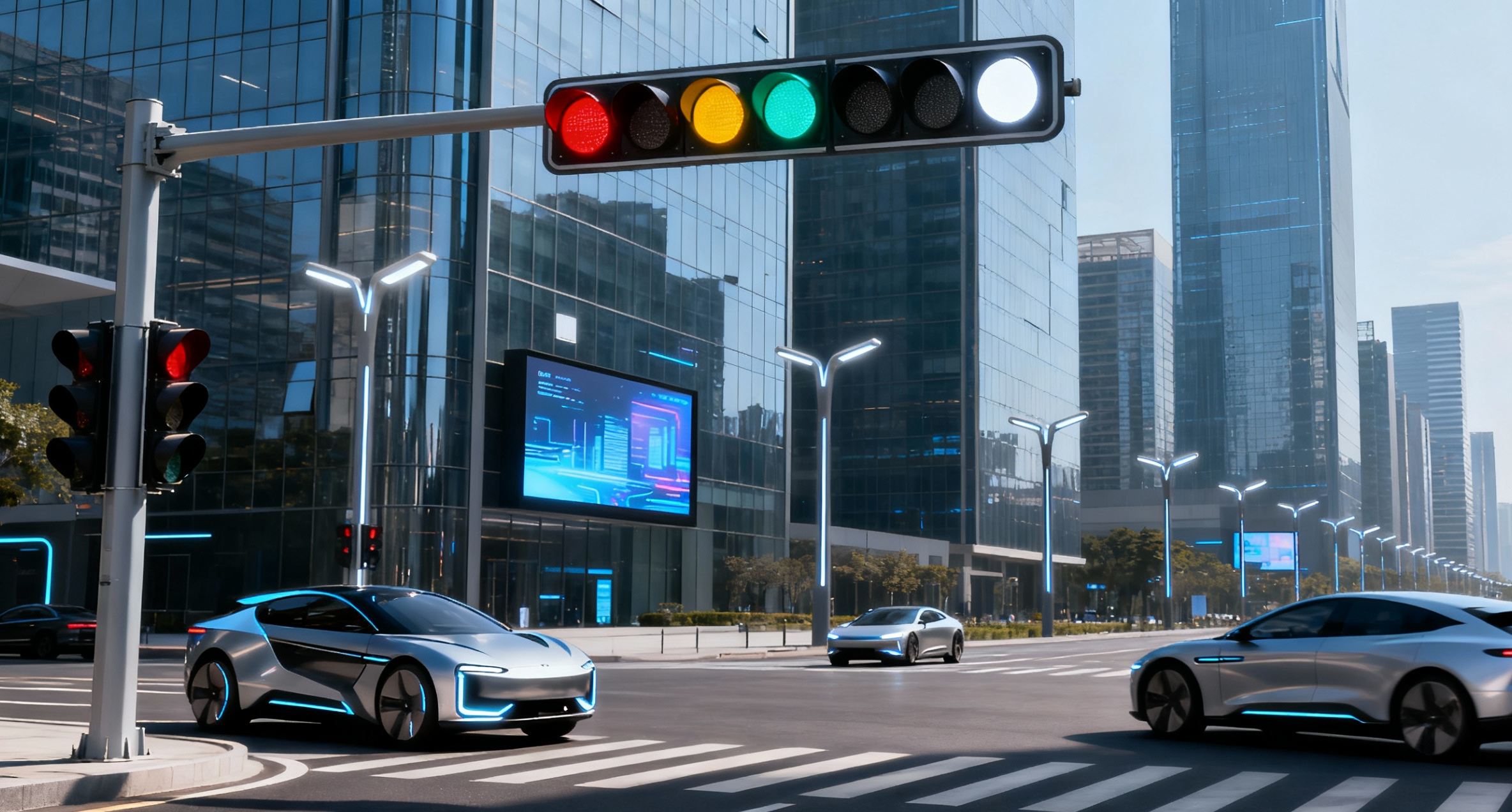 biele svetlo semafor