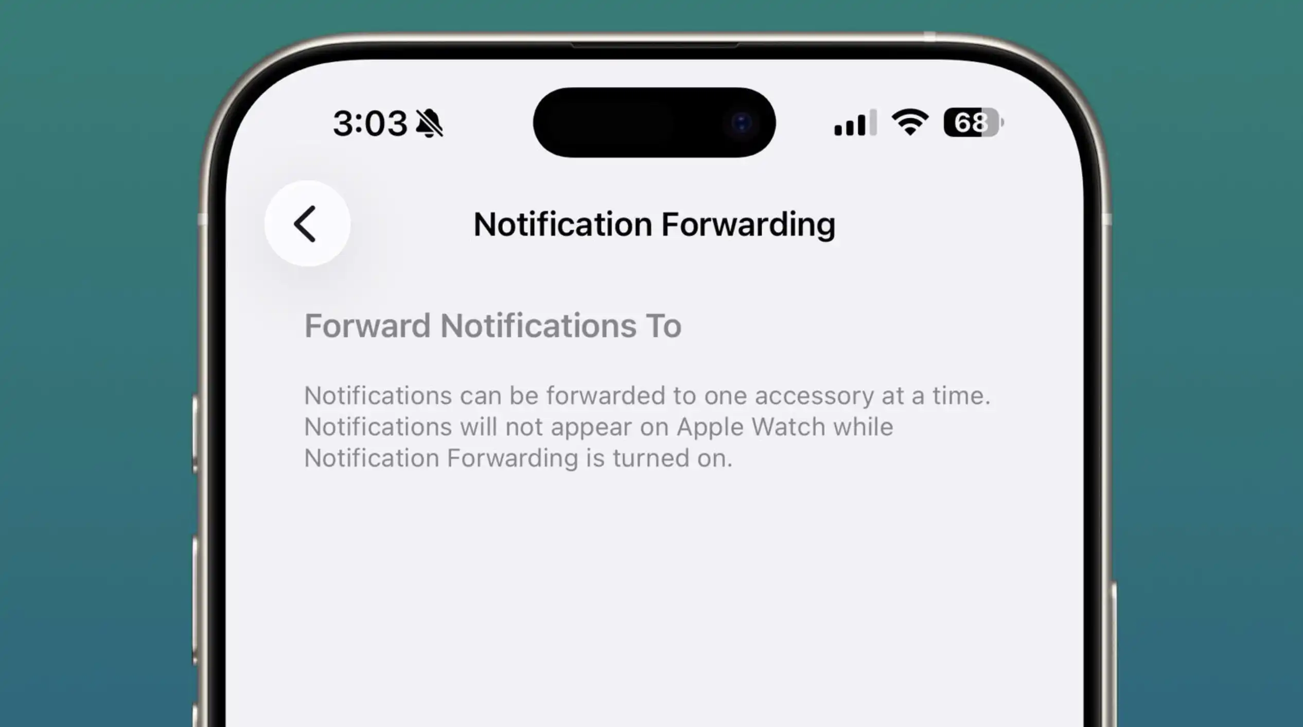 Apple Notification Forwarding