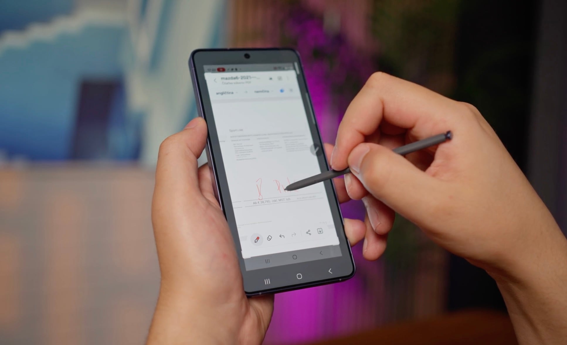 Galaxy S26 Ultra S Pen poznamka
